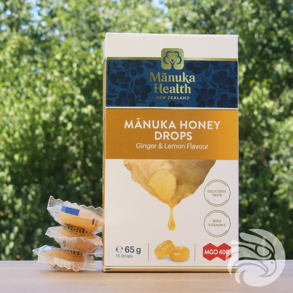 Pastilles au miel de Manuka avec gingembre et citron naturels • 15 pièces