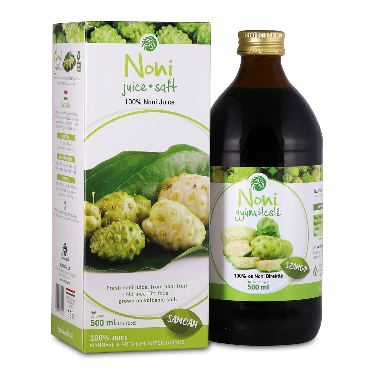 Mannavita Noni jus pur pressé 100 % • 500 ml