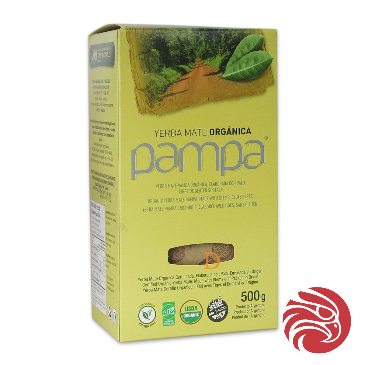 Thé de yerba maté bio Pampa • Élaboré avec tiges • 500 g