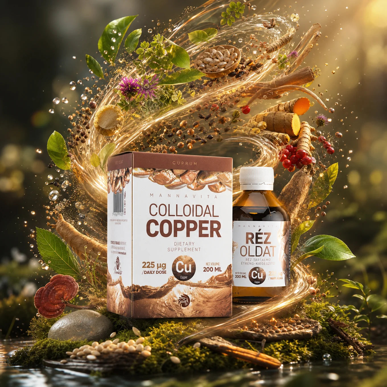 Mannavita Cuivre Colloïdal 225µg / dose quotidienne • 200ml