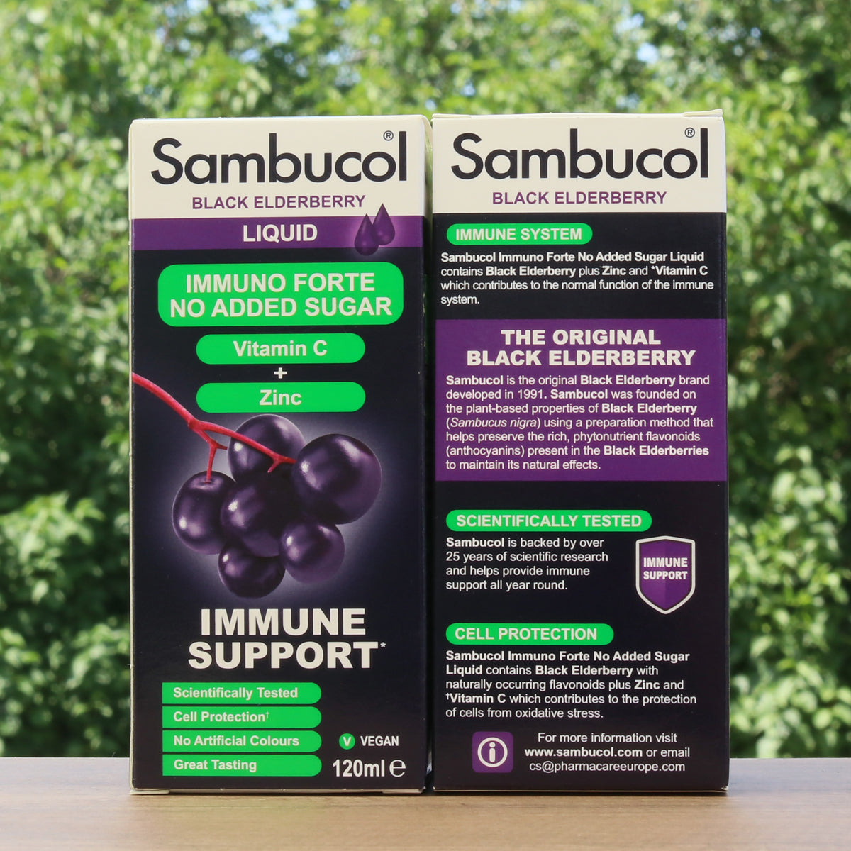Sirop de sureau noir Sambucol, sans sucre • 120 ml