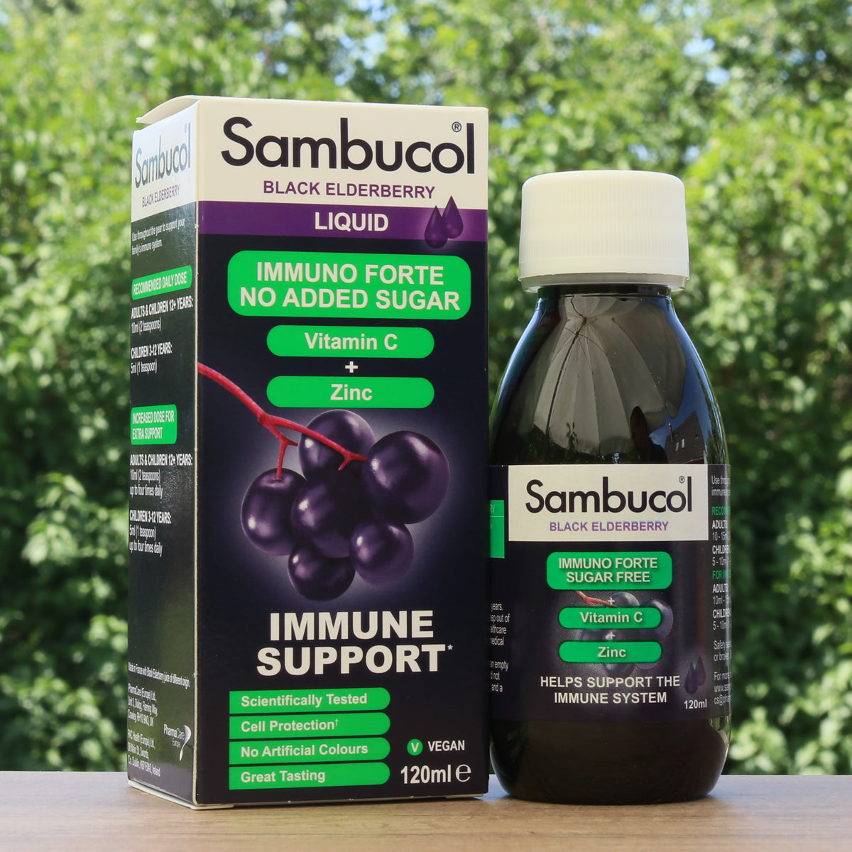 Sirop de sureau noir Sambucol, sans sucre • 120 ml