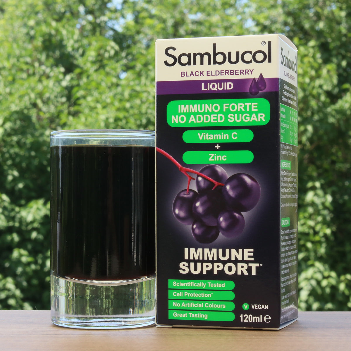 Sirop de sureau noir Sambucol, sans sucre • 120 ml