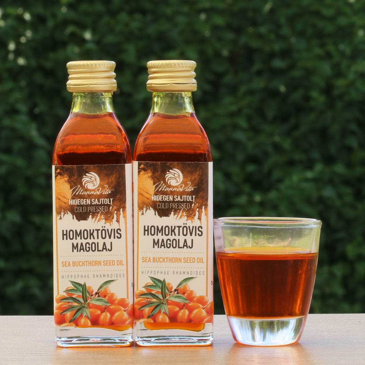 Huile de graines d’argousier pressée à froid hongroise Mannavita • 40 ml