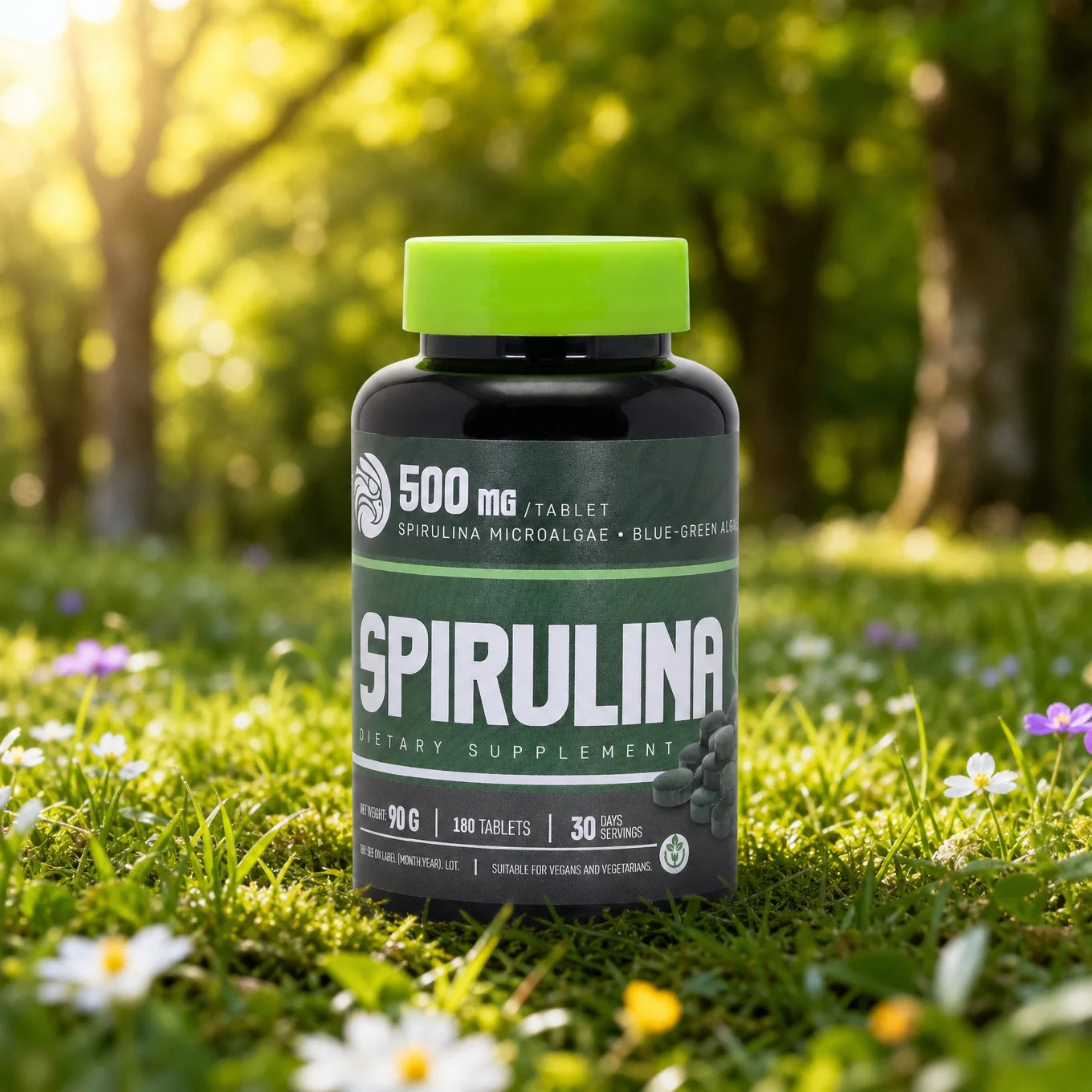 Mannavita Spiruline comprimés 500 mg • 180 pcs.
