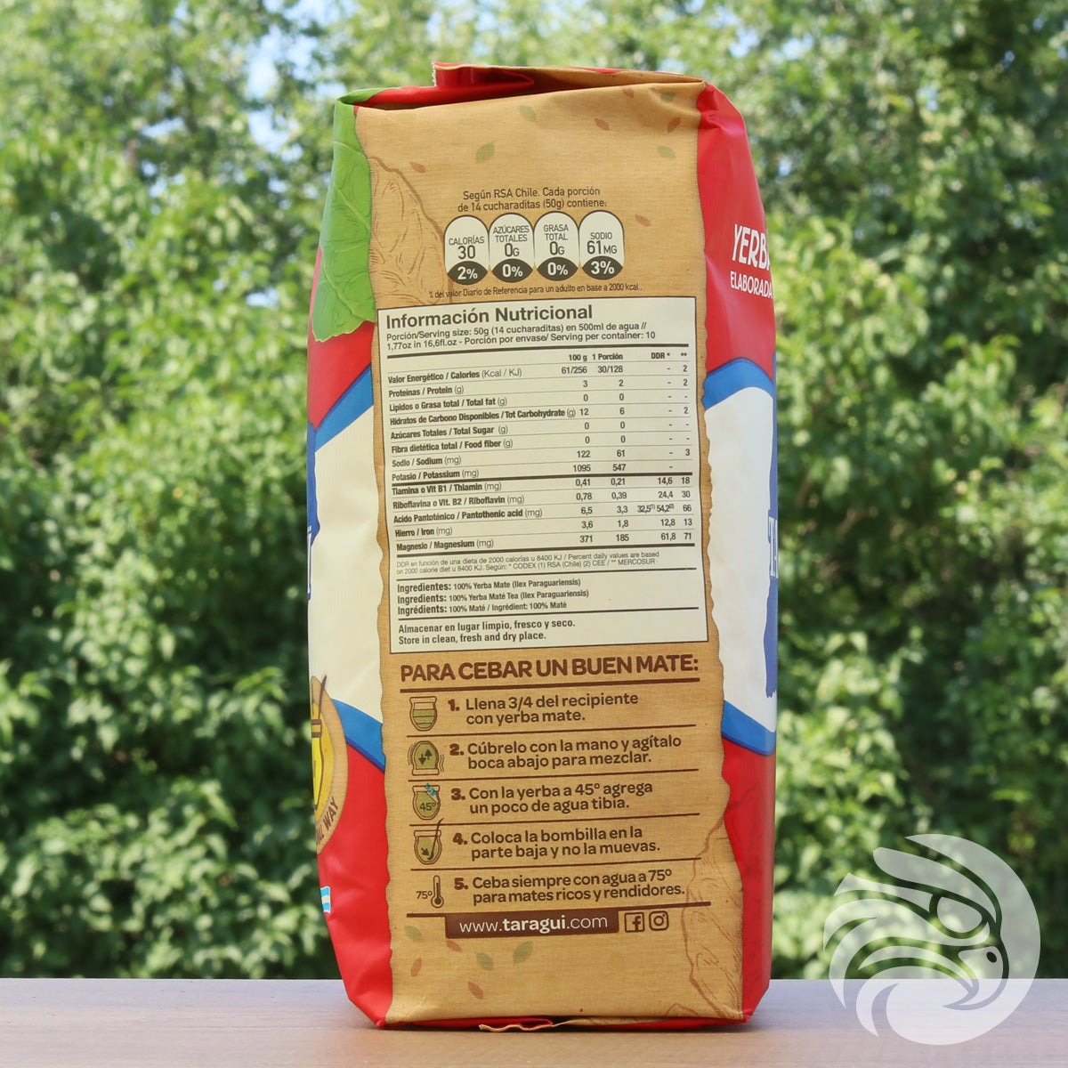 Yerba maté Taragüi • Elaborée avec tige • 500 g