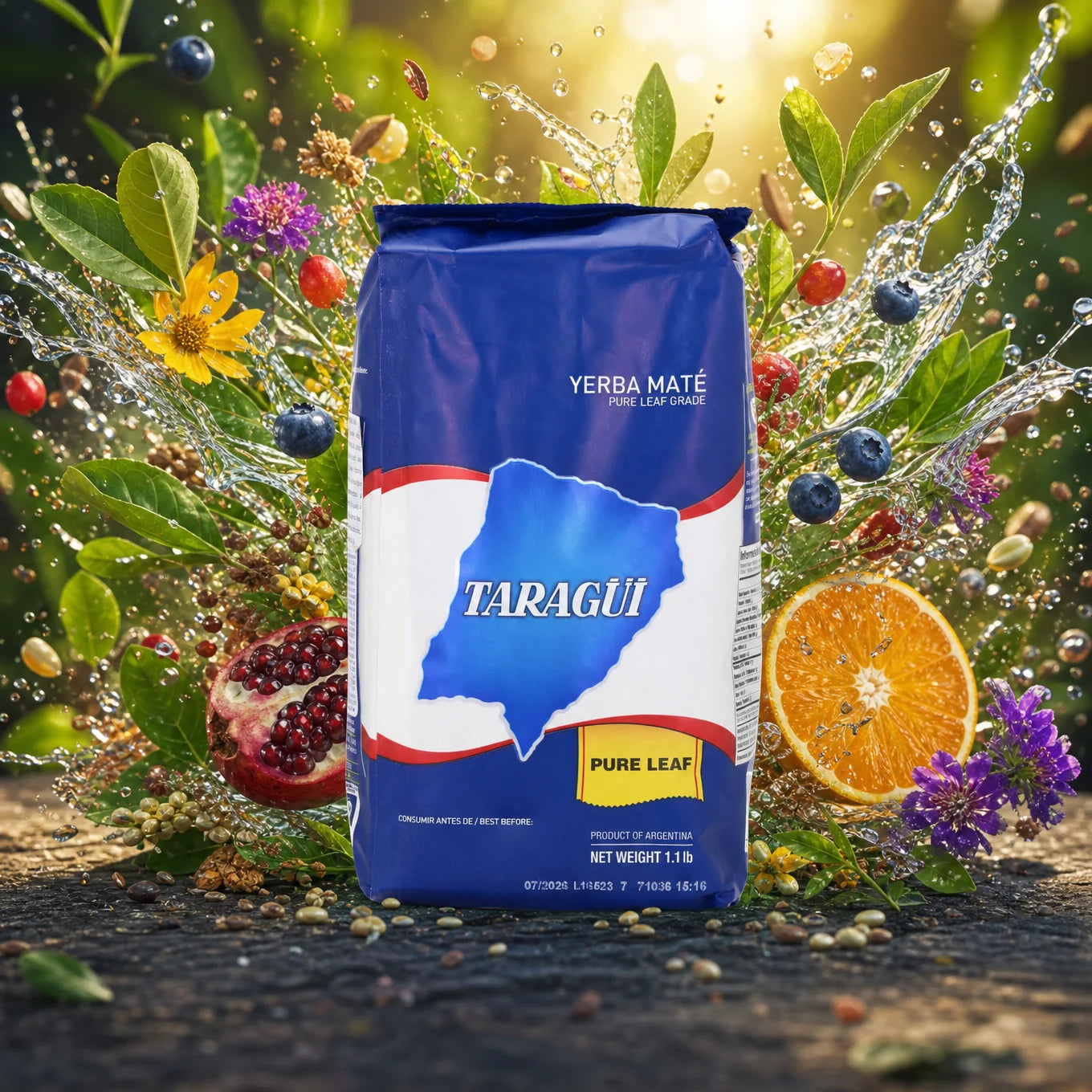 Thé maté Taragüi • Feuille pure - Sin palo • 500 g