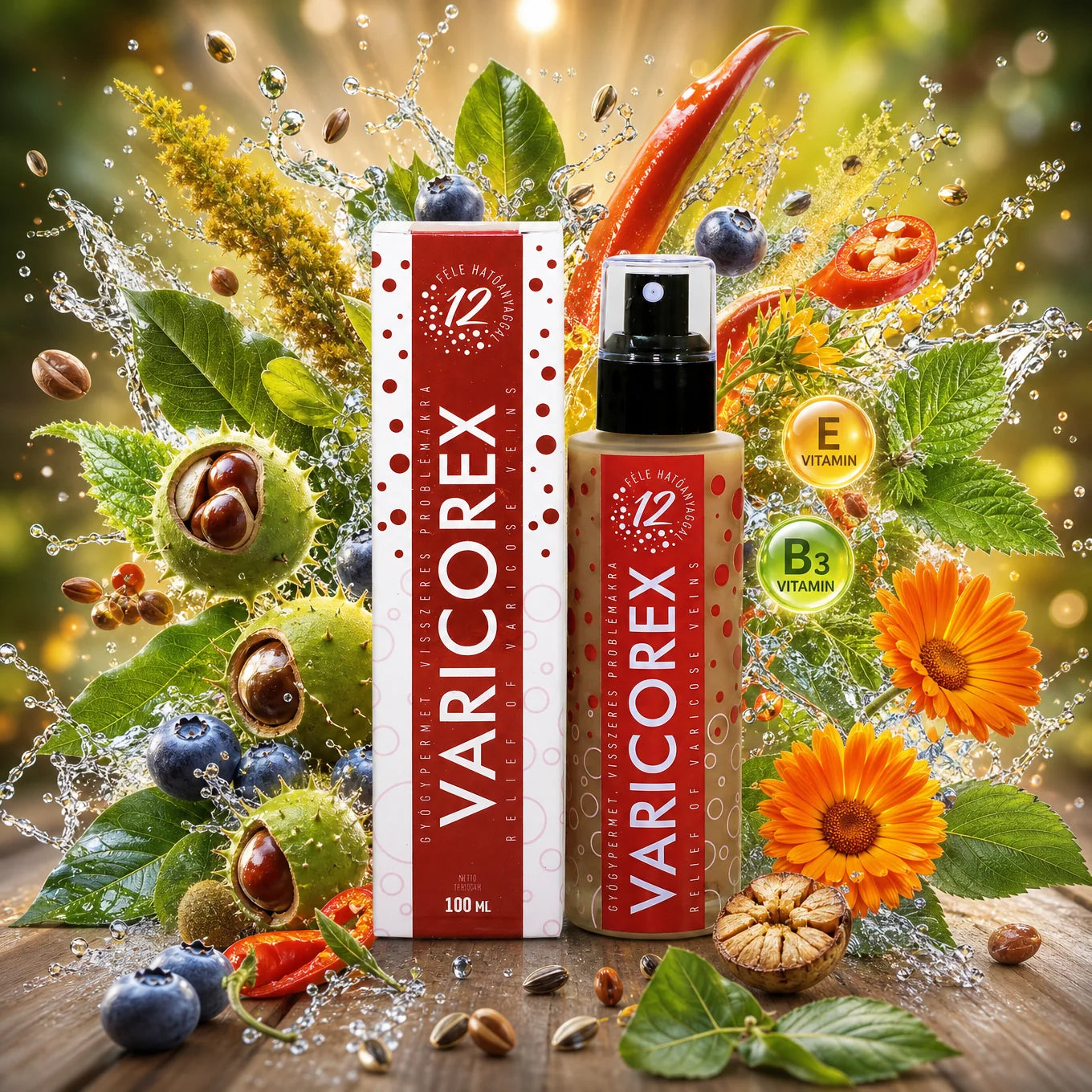 VARICOREX Spray cicatrisant pour le soulagement des Varices • 100ml