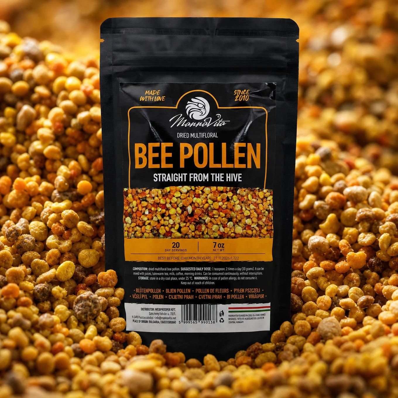 Mannavita pollen d’abeille multifloral séché • 200 g
