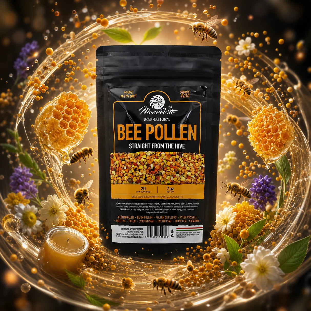 Mannavita pollen d’abeille multifloral séché • 200 g