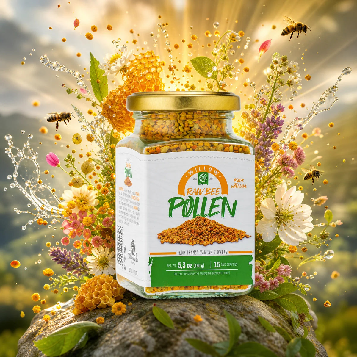 Mannavita • Pollen d'abeille cru de Saule • 150g