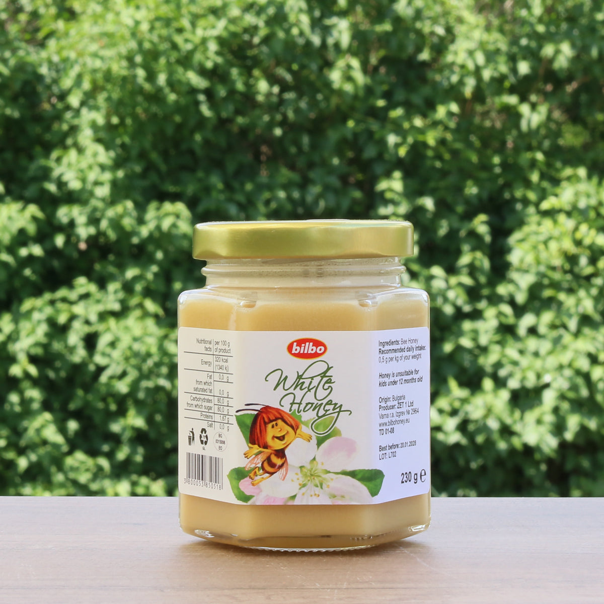Bilbo miel blanc cru • 230 g